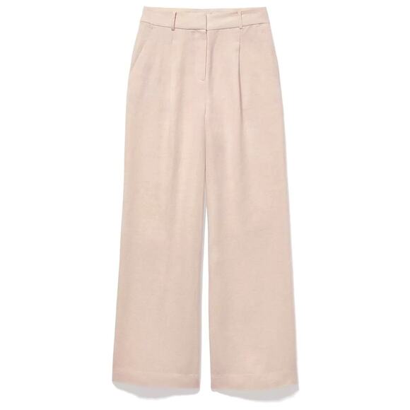Loft The Peyton linen blend pleated wide leg trouser pants beige. Size 4/6 - Picture 11 of 11